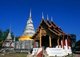 Thailand: The main chedi and ubosot at Wat Phra Singh, Chiang Mai, Northern Thailand